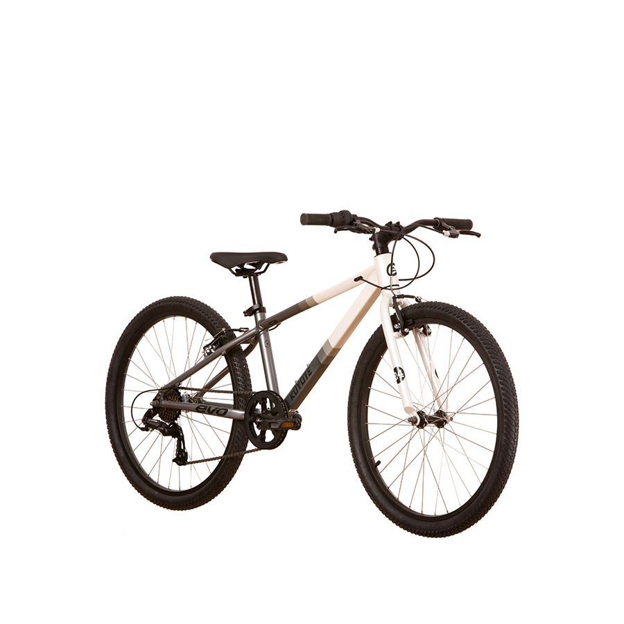 Blue Evo Koyote 24 kids and youth bicycle with training wheels and adjustable seat, ideal for young cyclists.