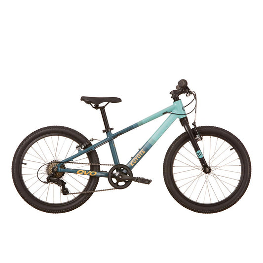 Gray Evo Koyote 20 7S kids/youth bicycle with a sturdy frame and training wheels, designed for young riders.