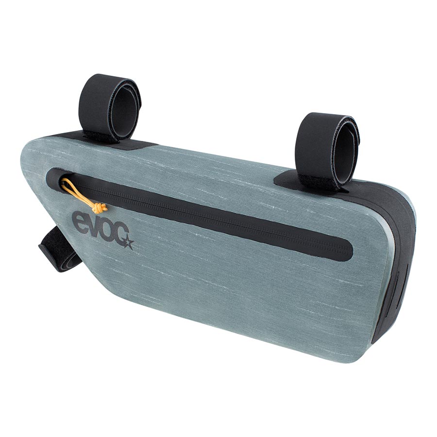EVOC Frame Pack WP frame bag in carbon grey with 3.5L capacity, designed for bike frames, made of durable waterproof material