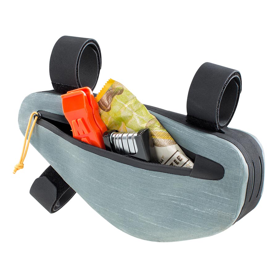 EVOC Multi Frame Pack WP frame bag in carbon grey with multiple compartments, designed for bike frame storage.