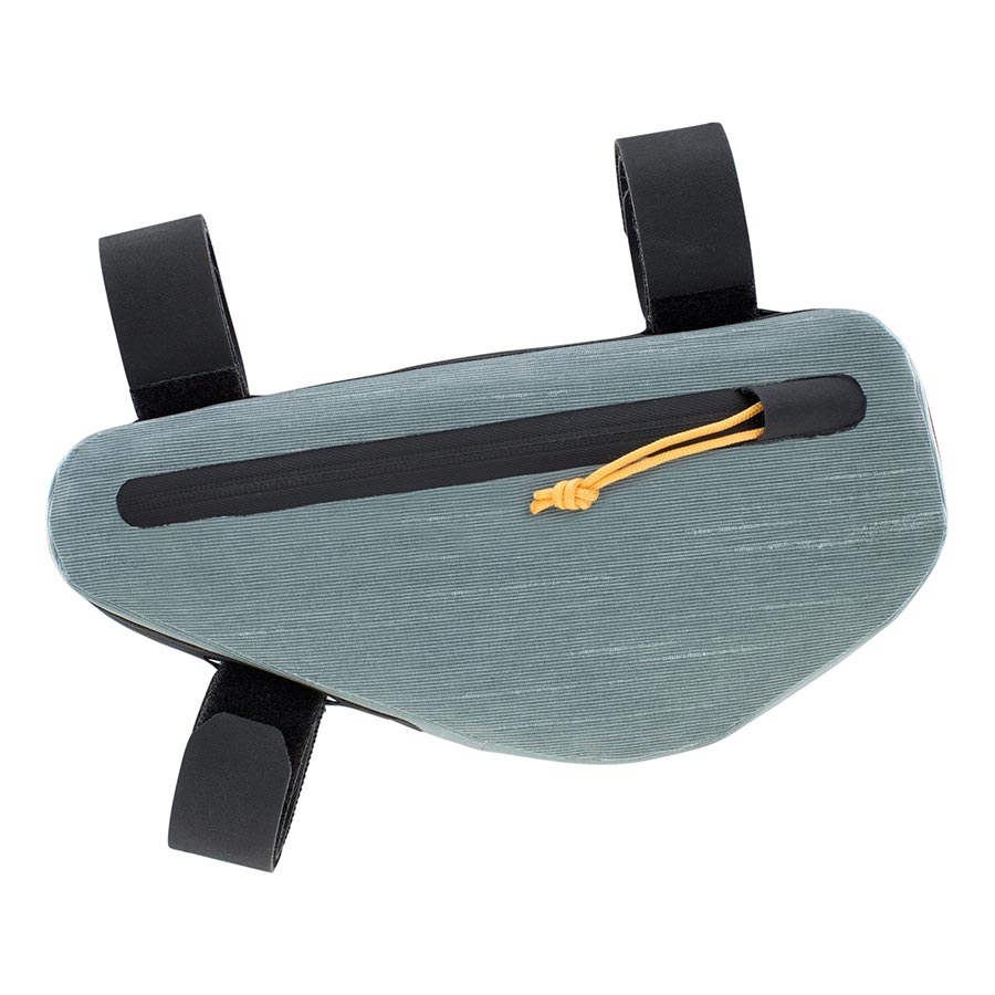 EVOC Multi Frame Pack WP frame bags in carbon grey, 1-2L capacity, mounted on a bicycle frame for storage and convenience.