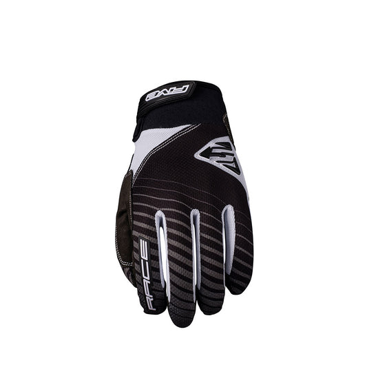 Five Gloves, Race, Full Finger Gloves, White/Black, 3XL, Pair
