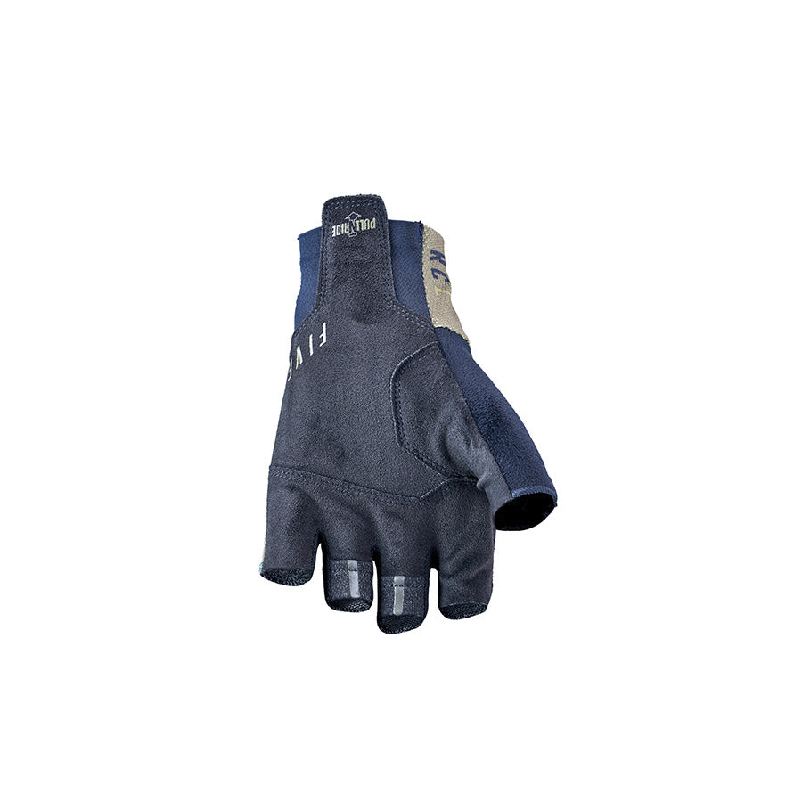 Five Gloves RC2 short finger gravel gloves in khaki, showing the lightweight design and textured palm for grip.