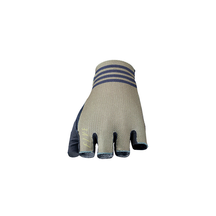 Pair of Five Gloves RC2 short finger gravel gloves in kaki, designed for biking and outdoor activities