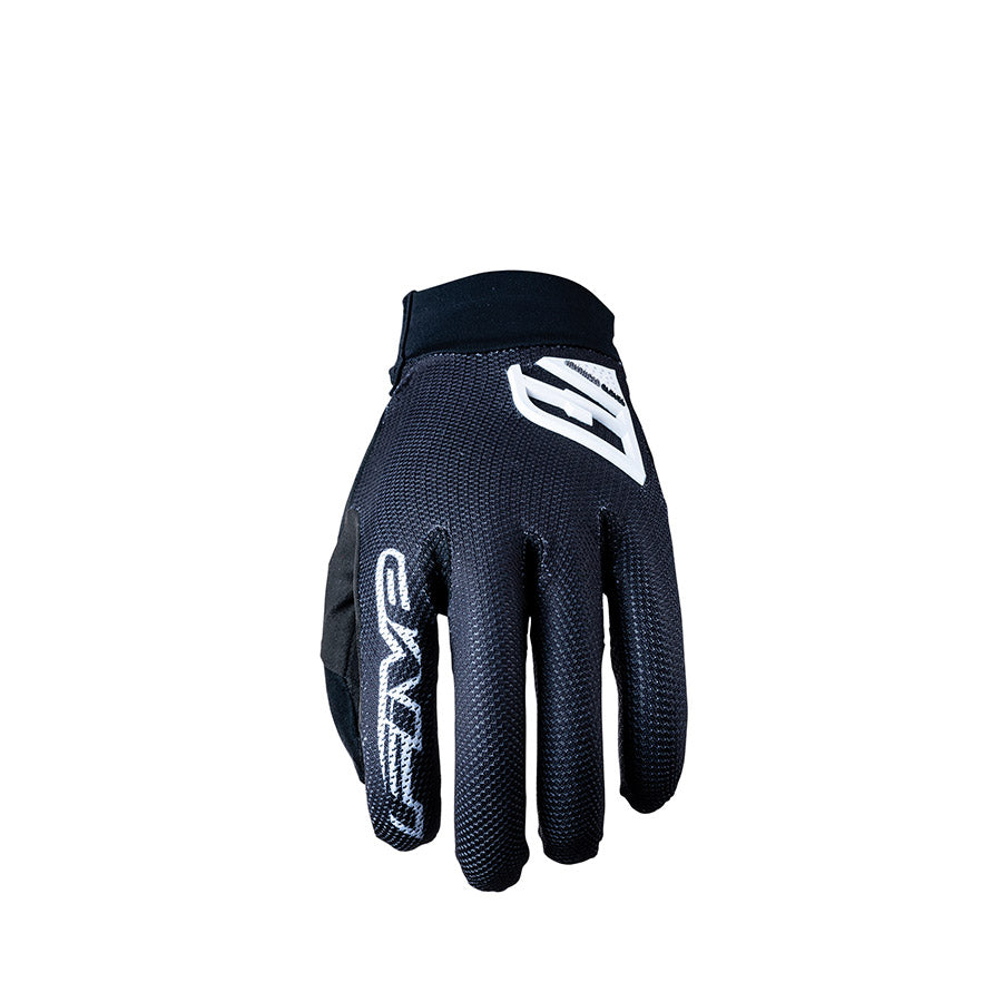 Black XR-Pro full finger gloves by Five Gloves, size 3XL, pair showing textured palms and secure wrist closures.