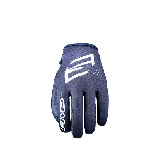Black XR-Ride full finger gloves by Five Gloves, size 3XL, shown in a pair with detailed stitching and textile design.