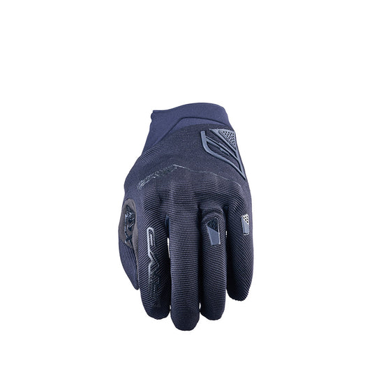 Full finger XR-Trail Protech Evo gloves by Five Gloves, black with reinforced palms, size 3XL, designed for trail riding.