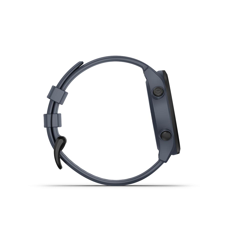 Garmin Approach S12 smartwatch with black silicone wristband, digital display, fitness tracking features, on a plain background.