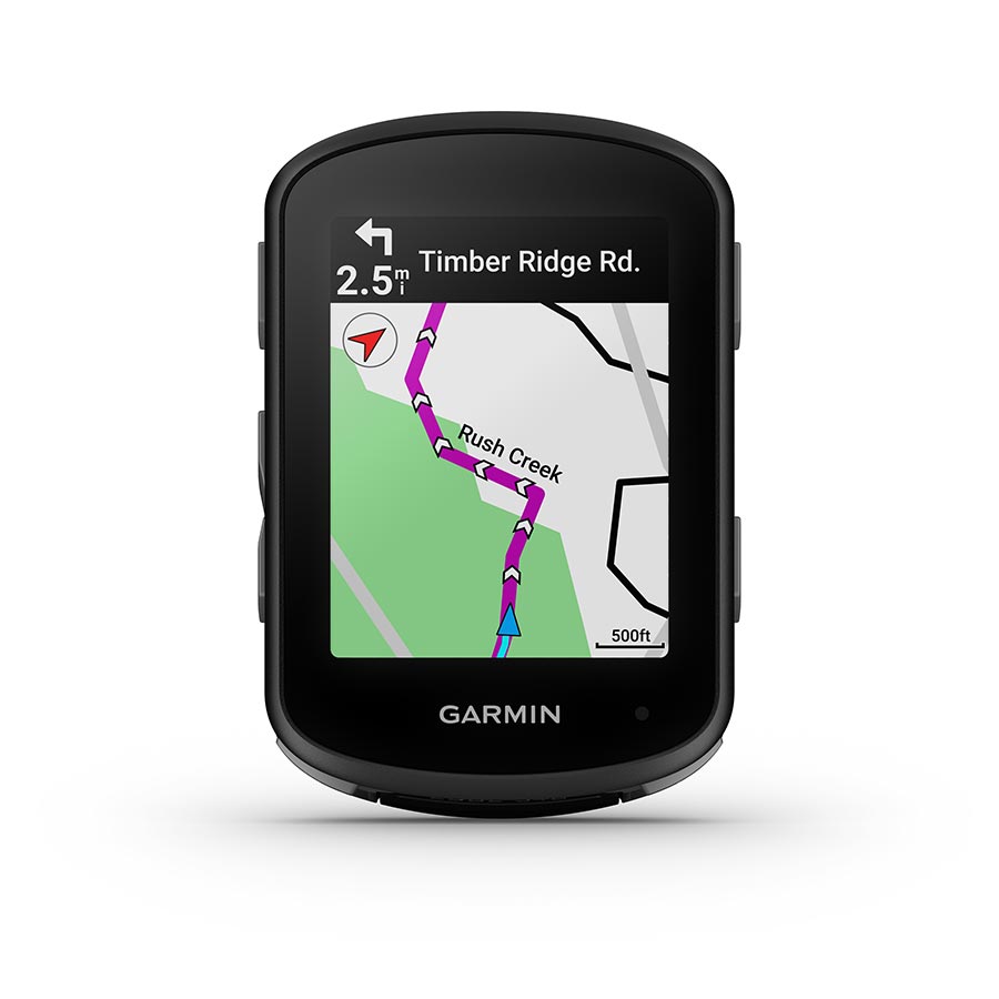 Garmin Edge 540 computer unit in black showing screen display and sleek design for cyclists.