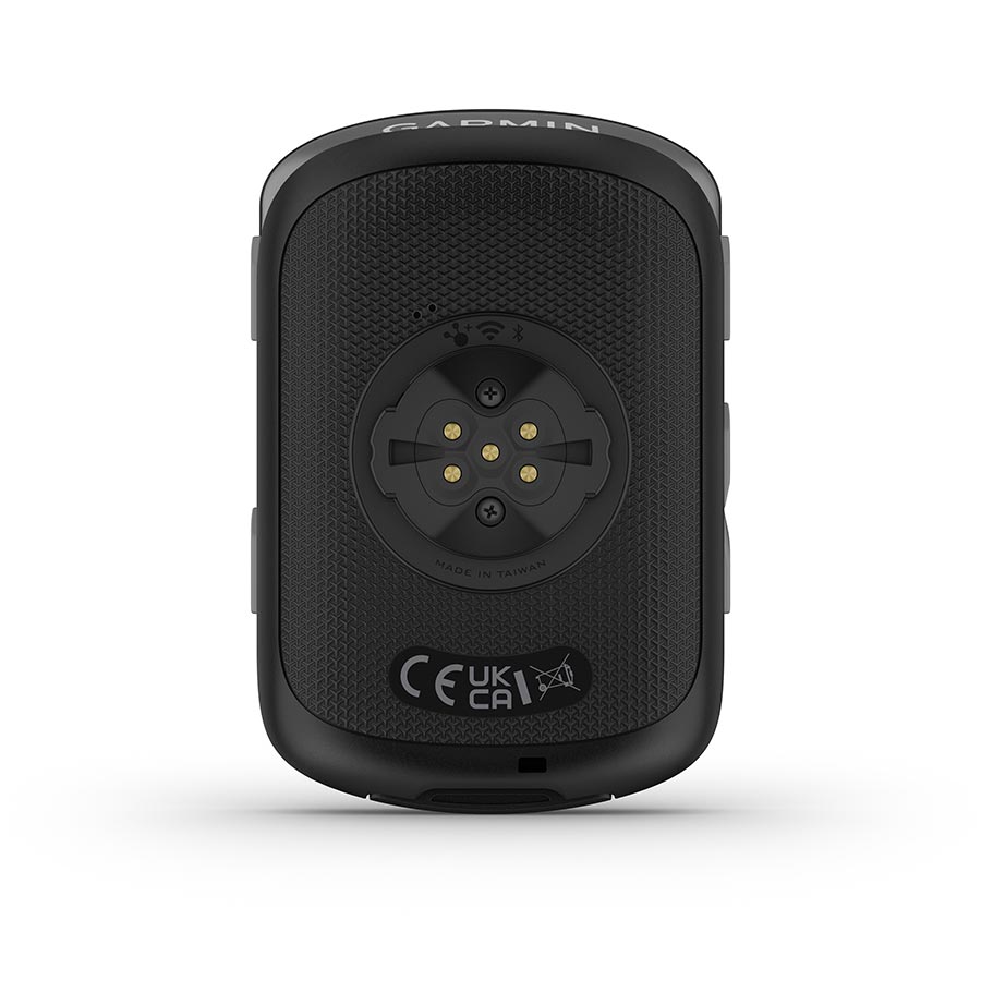 Garmin Edge 540 computer unit in black, displaying a cycling GPS screen with navigation and performance metrics.