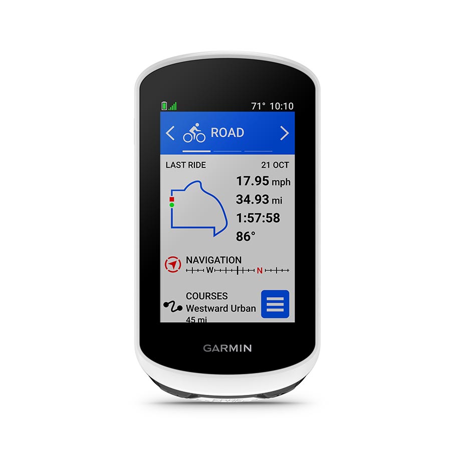 Garmin Edge Explorer 2 computer bundle with white cycling computer and accessories, designed for bike navigation and performance tracking