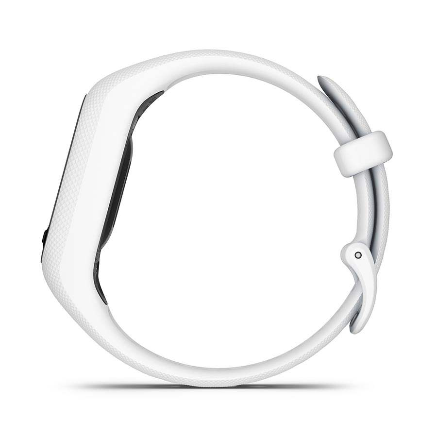 Garmin vivosmart 5 S/M fitness watch with cool mint silicone band, digital display and health tracking features.