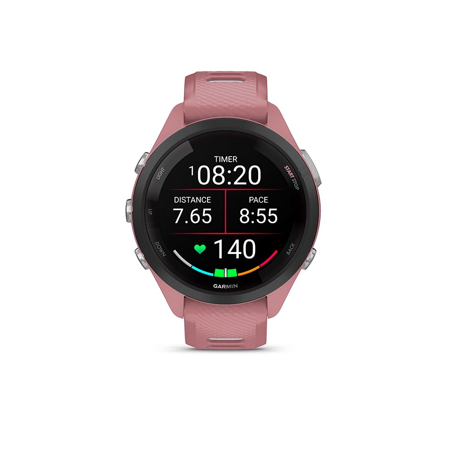 Garmin, Forerunner 265S Music, Watch, Watch Color: Black, Wristband: Black/Amp Yellow - Silicone