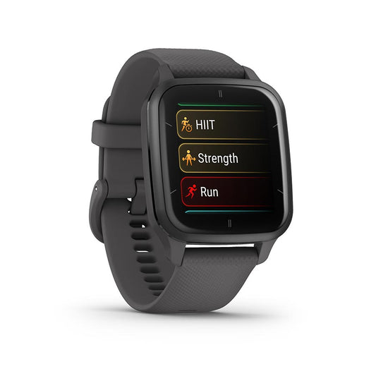 Garmin, Venu Sq 2, Watch, Watch Color: Shadow Grey, Wristband: Shadow Grey - Silicone