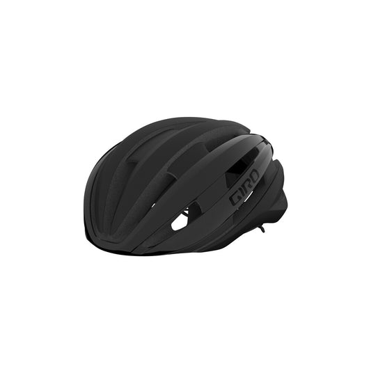 Giro Synthe II MIPS road helmet in black, featuring aerodynamic design and ventilation for cycling safety and comfort.