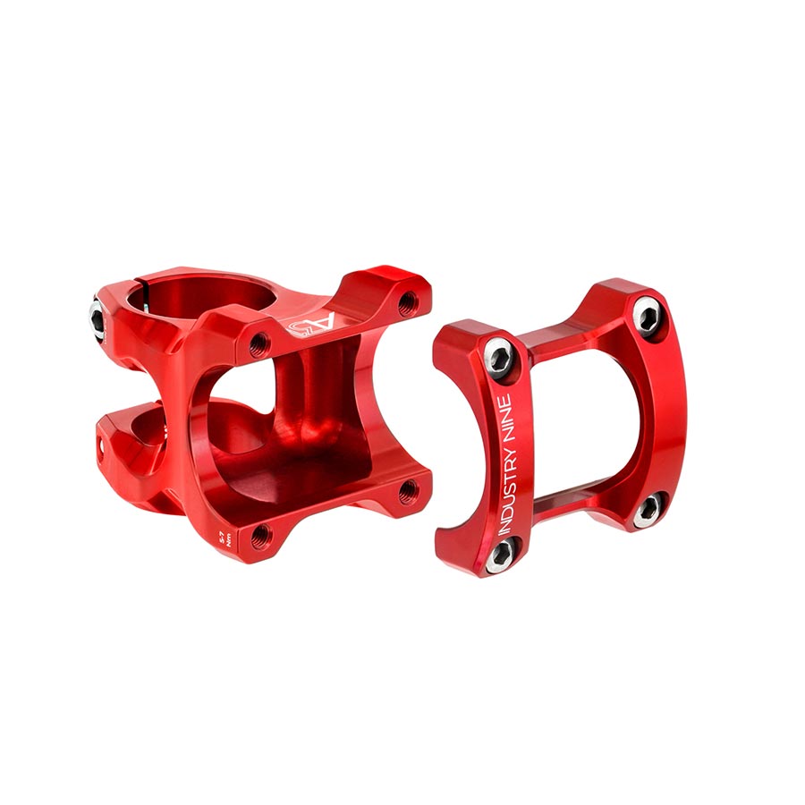 Black Industry Nine A318 Threadless Stem with 30mm steerer, 1-1/8 inch diameter, for mountain bike or road bike use