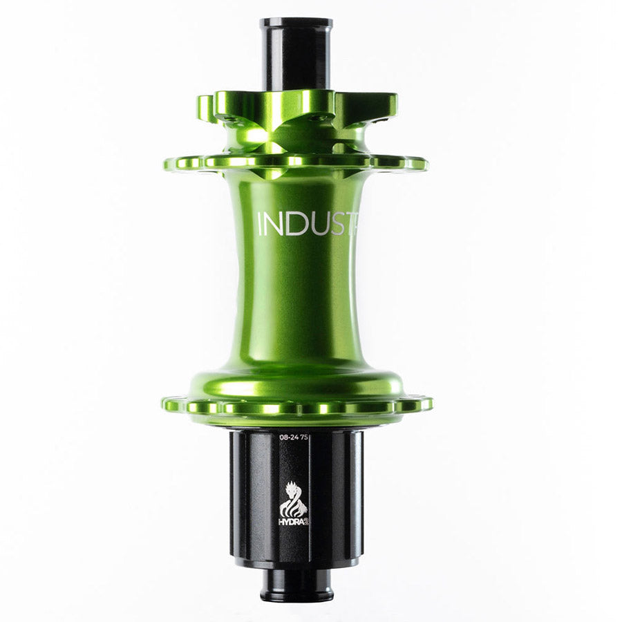 Industry Nine Hydra 2 Boost MicroSpline disc hub with 32 spokes, 12mm thru-axle, Shimano Micro Spline, black finish