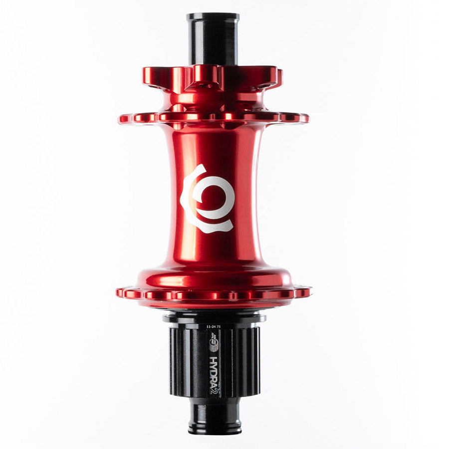 Industry Nine Hydra 2 Boost MicroSpline disc hub with black finish, 32h, 12mm thru-axle, Shimano Micro Spline compatibility
