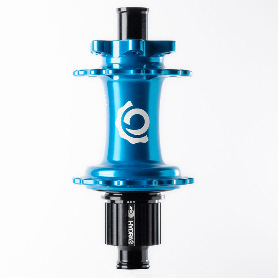 Industry Nine Hydra 2 Boost MicroSpline disc hub with 32h black aluminum body, 12mm thru-axle, Shimano Micro Spline compatibility