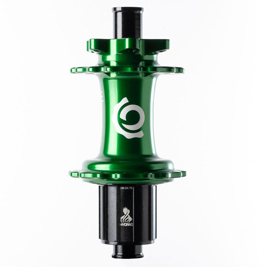 Industry Nine Hydra 2 Boost MicroSpline disc hub with 32 spokes, 12mm thru-axle, Shimano Micro Spline, black finish