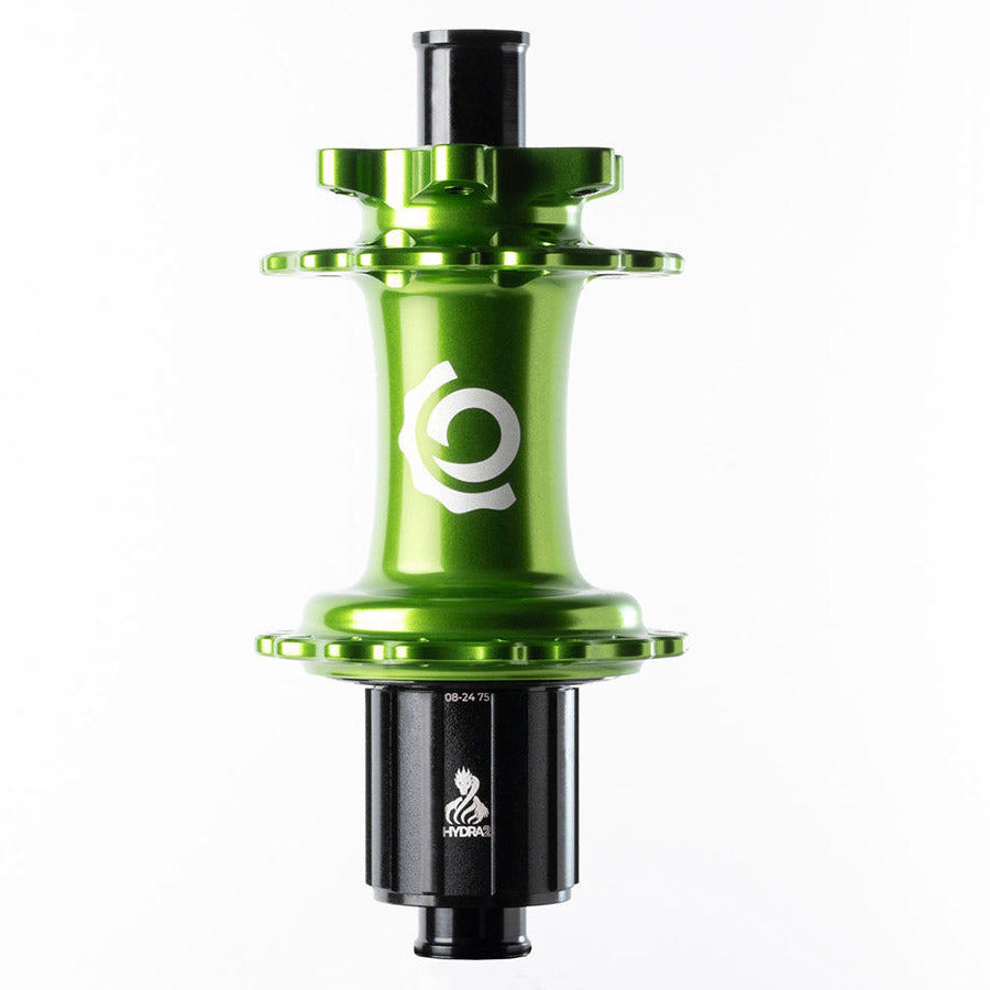 Industry Nine Hydra 2 Boost MicroSpline disc hub with 12mm thru-axle, 32h, Shimano Micro Spline, black, for mountain bikes