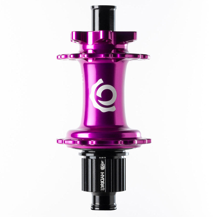 Industry Nine Hydra 2 Boost MicroSpline disc hub in black with 32 spokes, 12mm thru-axle, 148mm Boost spacing, Shimano Micro Spline.