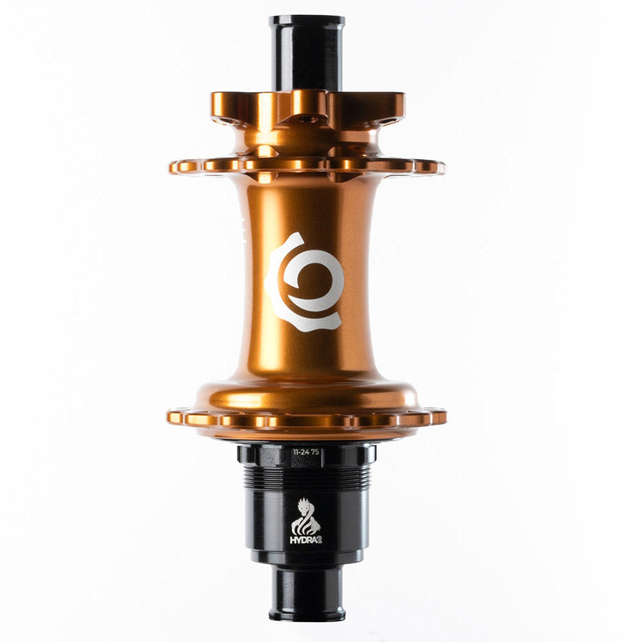 Industry Nine Hydra 2 Boost XD disc hub with 32 teeth, 12mm TA, 148mm spacing, black, compatible with SRAM XD drivetrain.