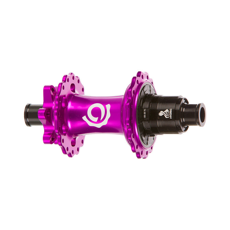 Industry Nine Hydra 2 Boost XD disc hub in black, 32h, 12mm TA, SRAM XD compatible, for mountain bike wheelsets.