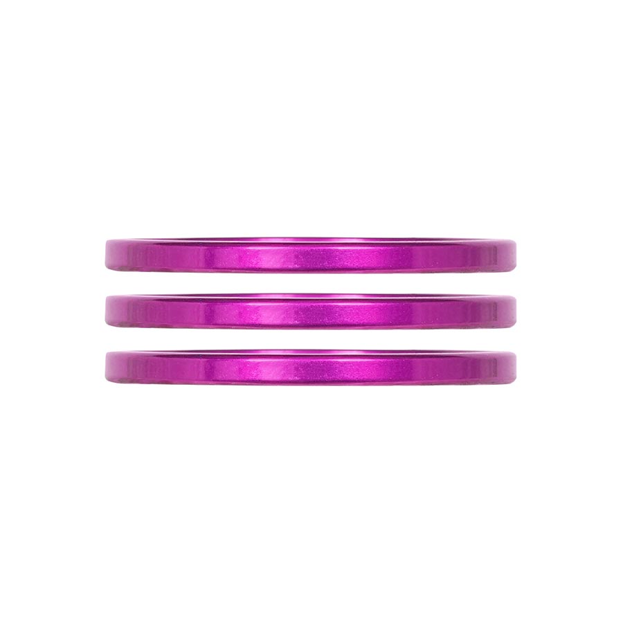 Industry Nine iRiX headset spacers, 5mm aluminum turquoise set of 3, for bike headset adjustments and customization.