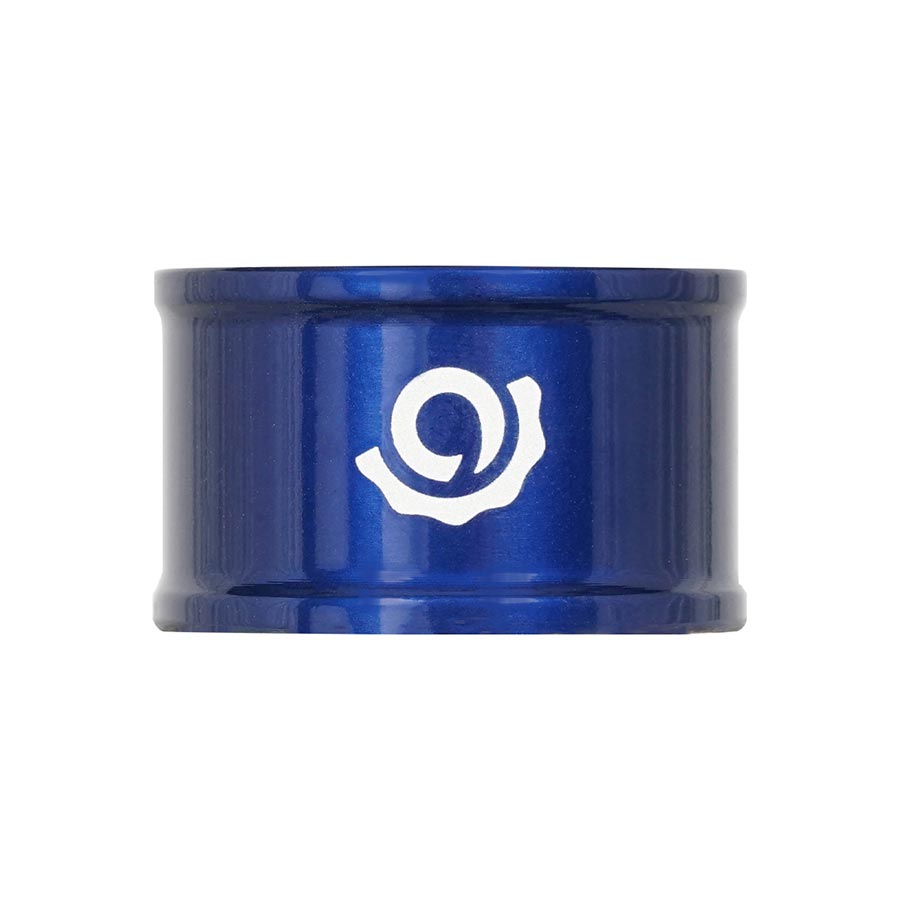 Set of three turquoise aluminum iRiX headset spacers by Industry Nine, 5mm height, for bike headset assembly.