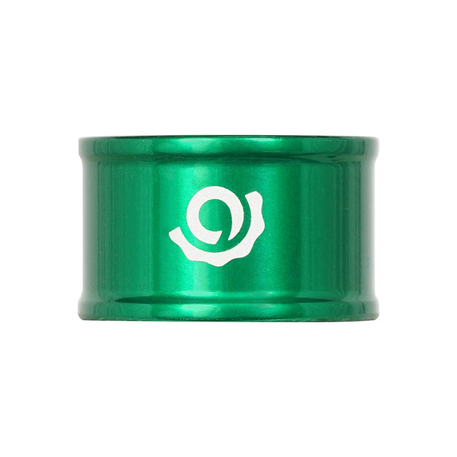 Set of three turquoise aluminum iRiX headset spacers by Industry Nine, 5mm thick for bike headset assembly.