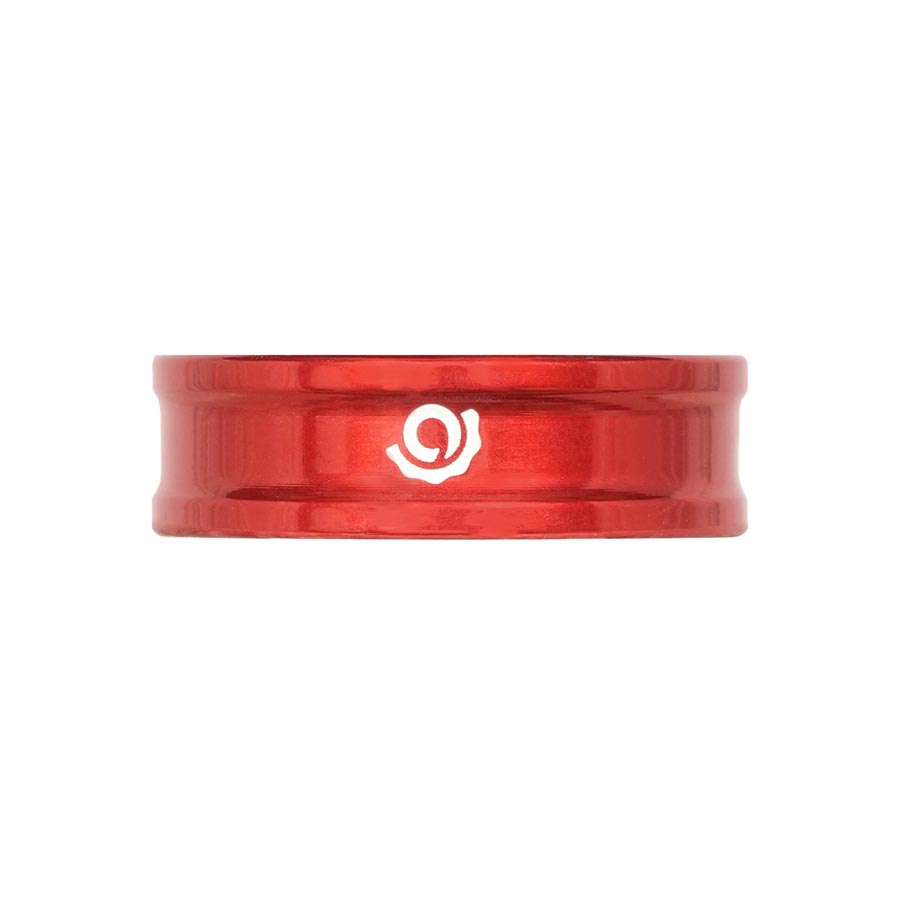 Three turquoise aluminum iRiX headset spacers by Industry Nine, 5mm height for bicycle headset assembly.