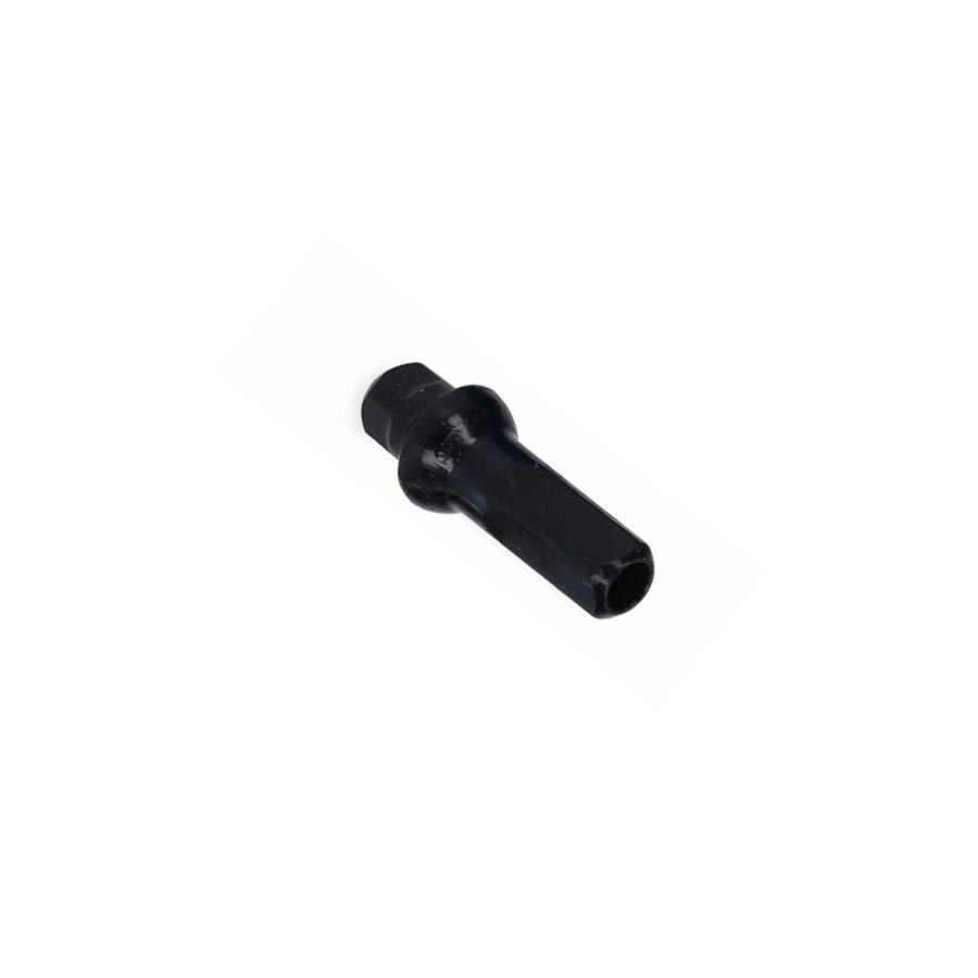 Black Polyax Aluminum Double Square Nipples by Industry Nine, 2.0mm diameter, 16mm length for bike wheel assembly.