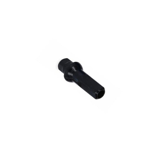 Black Polyax Aluminum Double Square Nipples by Industry Nine, 2.0mm diameter, 16mm length for bike wheel assembly.