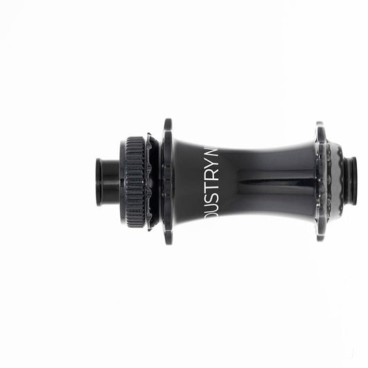 Industry Nine Solix G Classic front disc hub, 24-hole, 12mm thru-axle, 100mm spacing, black finish, mountain bike component