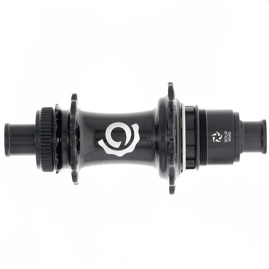 Industry Nine Solix G Classic Rear XD-R disc hub with 24h, 12mm TA, 142mm spacing in black, designed for mountain bikes.