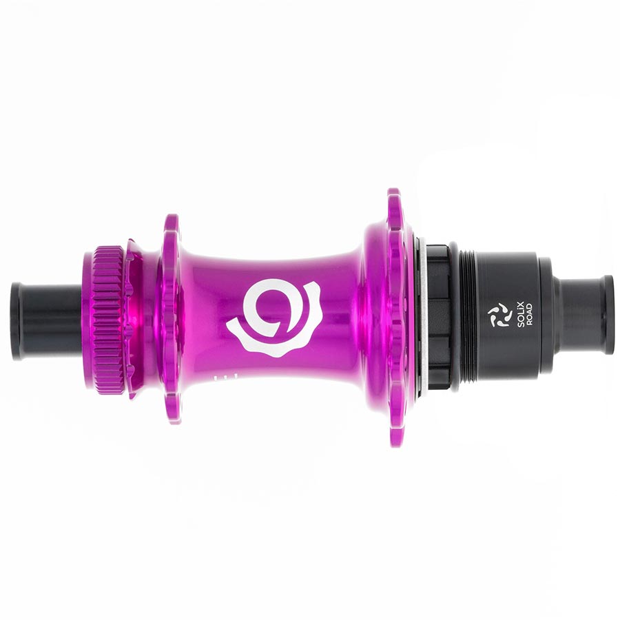 Industry Nine Solix G Classic Rear XD-R disc hub with 24h, 12mm TA, 142mm spacing in black for mountain bikes.