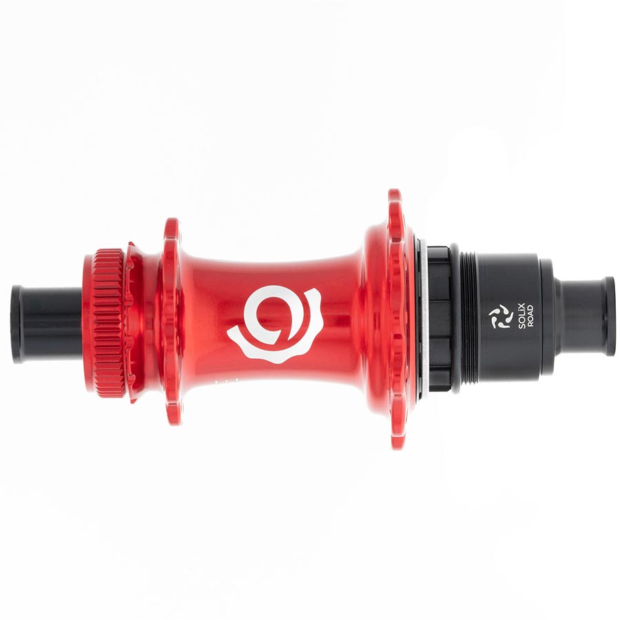 Industry Nine Solix G Classic Rear XD-R disc hub with 24h, 12mm thru-axle, SRAM XD-R compatibility in black, close-up view.