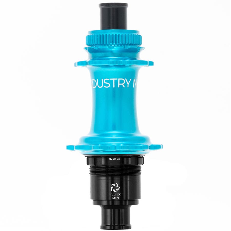 Industry Nine Solix M Classic Rear MS disc hub with 24h, 12mm TA, 148mm spacing, Shimano Micro Spline, black finish