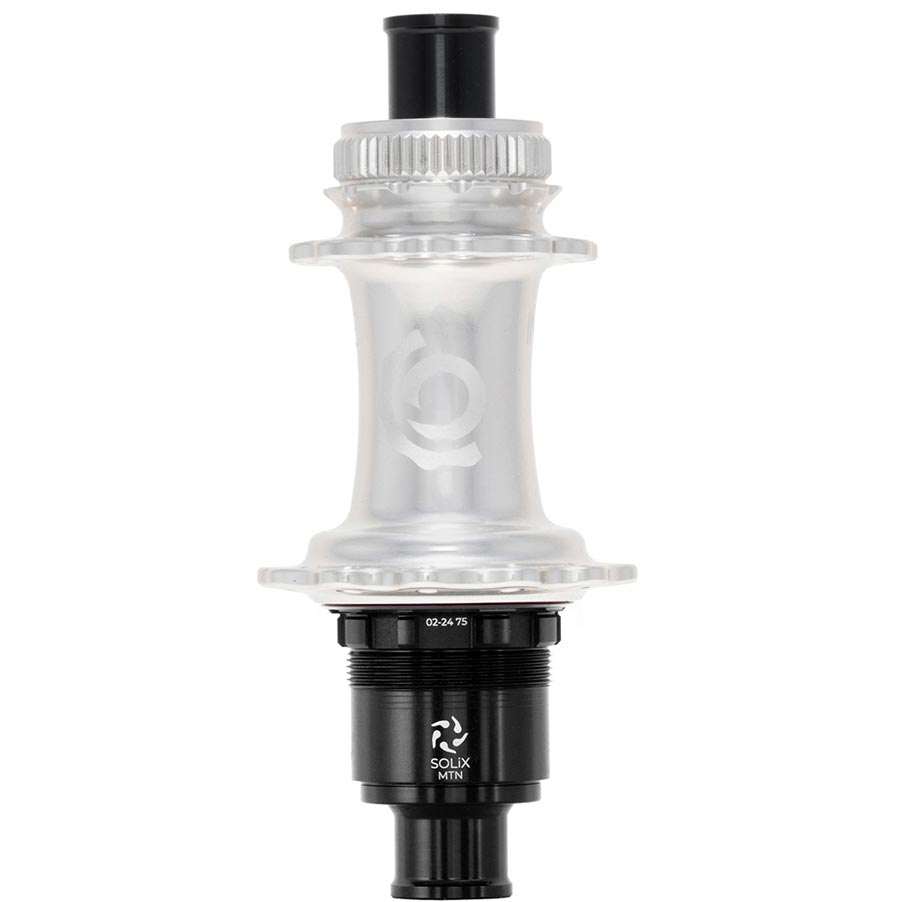 Industry Nine Solix M Classic Rear MS disc hub, 24h, 12mm TA, 148mm, Shimano Micro Spline, black, high-performance bike component