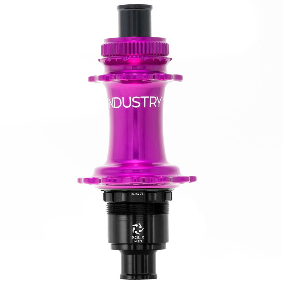 Industry Nine Solix M Classic Rear MS disc hub in black, 24h, 12mm TA, 148mm spacing, Shimano Micro Spline, mountain bike component