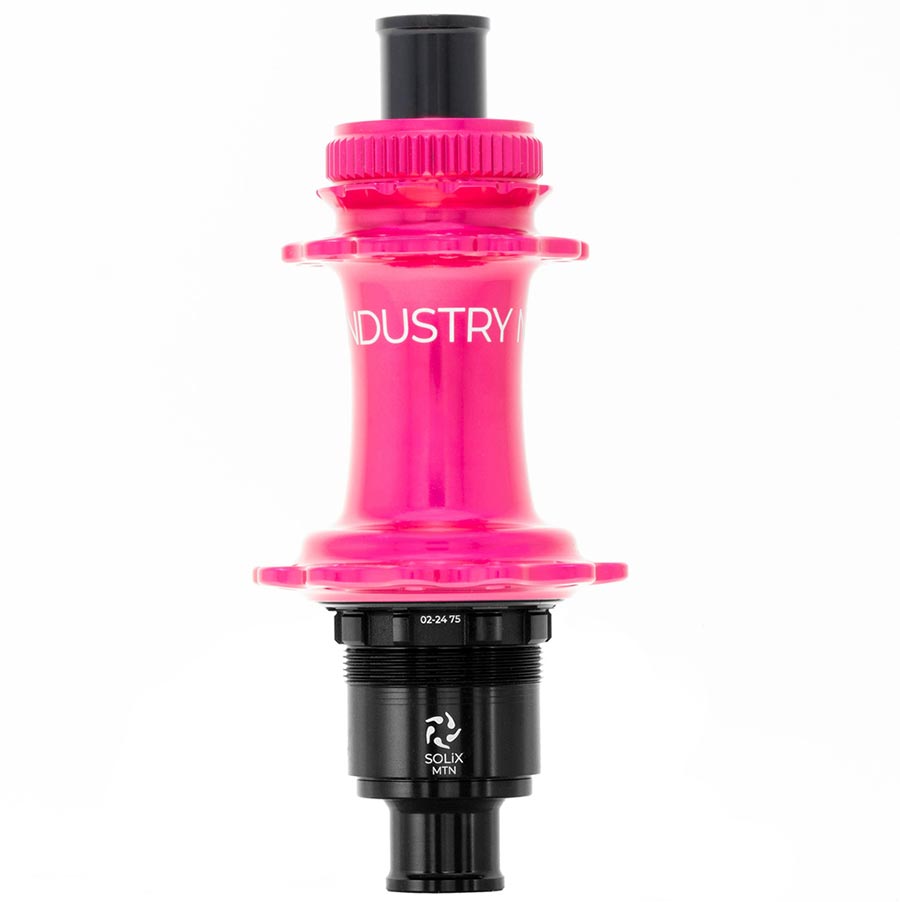 Industry Nine Solix M Classic Rear MS disc hub with 24h, 12mm TA, 148mm spacing, Shimano Micro Spline, black finish