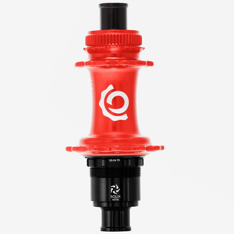 Industry Nine Solix M Classic Rear MS disc hub, black, 24h, 12mm TA, 148mm, Shimano Micro Spline, rear wheel hub
