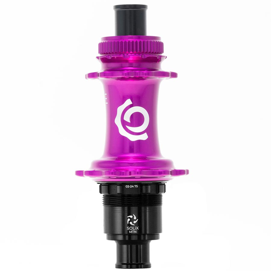 Industry Nine Solix M Classic Rear MS disc hub with Shimano Micro Spline, 24h, 12mm thru-axle, black finish, 148mm spacing