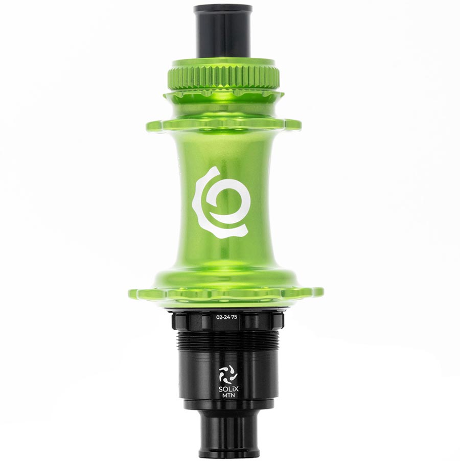 Industry Nine Solix M Classic Rear MS disc hub, 24h, 12mm thru-axle, Shimano Micro Spline, black, mountain bike component