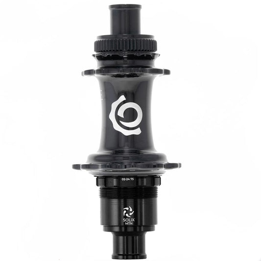 Industry Nine Solix M Classic Rear XD disc hub with 24H 12mm TA 148mm SRAM XD black finish for mountain biking.