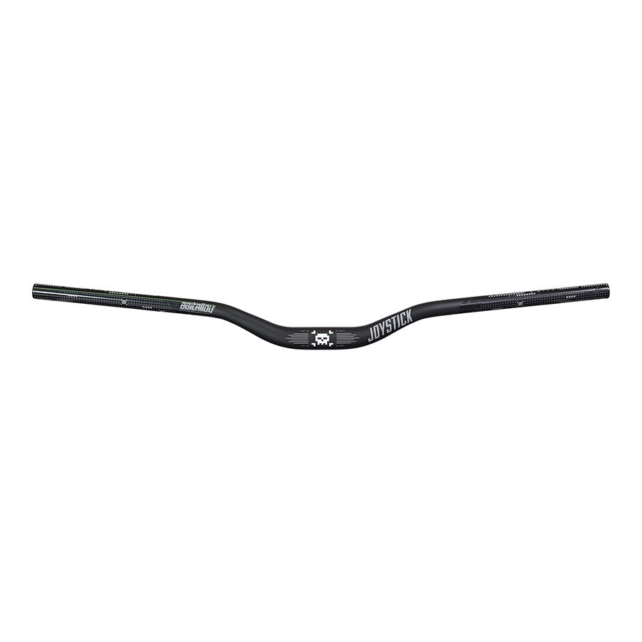 Joystick Components 8-Bit Alloy MTB handlebars, 31.8mm black alloy handlebar with 20mm rise, designed for mountain biking.
