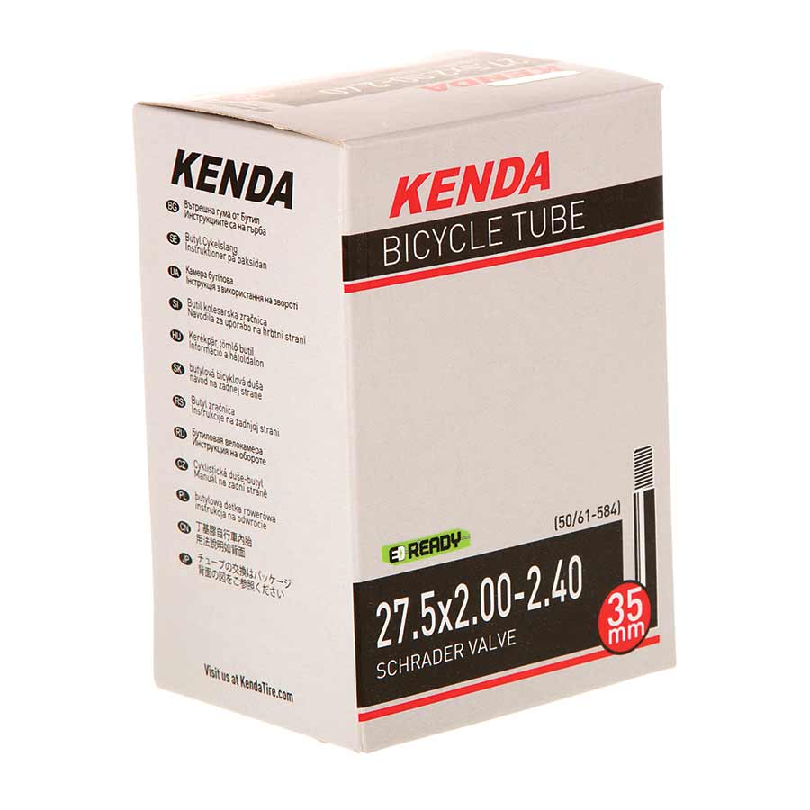 Kenda Schrader inner tube for bicycle 12-1/2 x 2-1/4 inches with 35mm valve for bike tires.