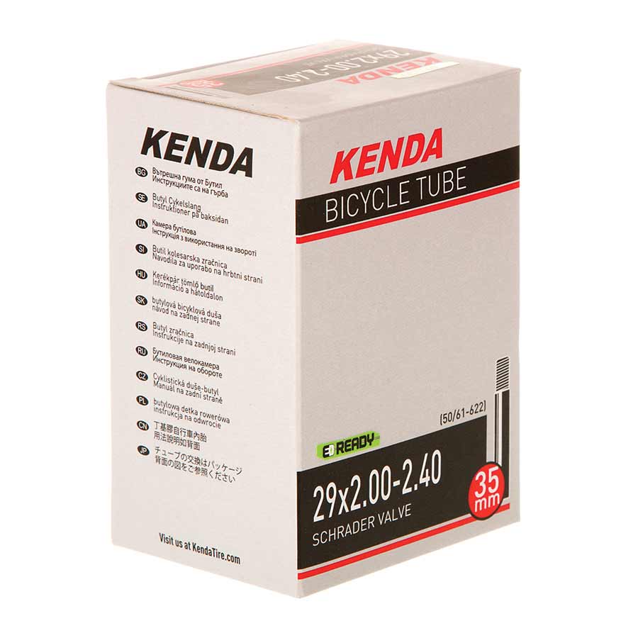Kenda Schrader bicycle inner tube with 35mm valve for 12-1/2 inch to 2-1/4 inch tires, suitable for various bike types