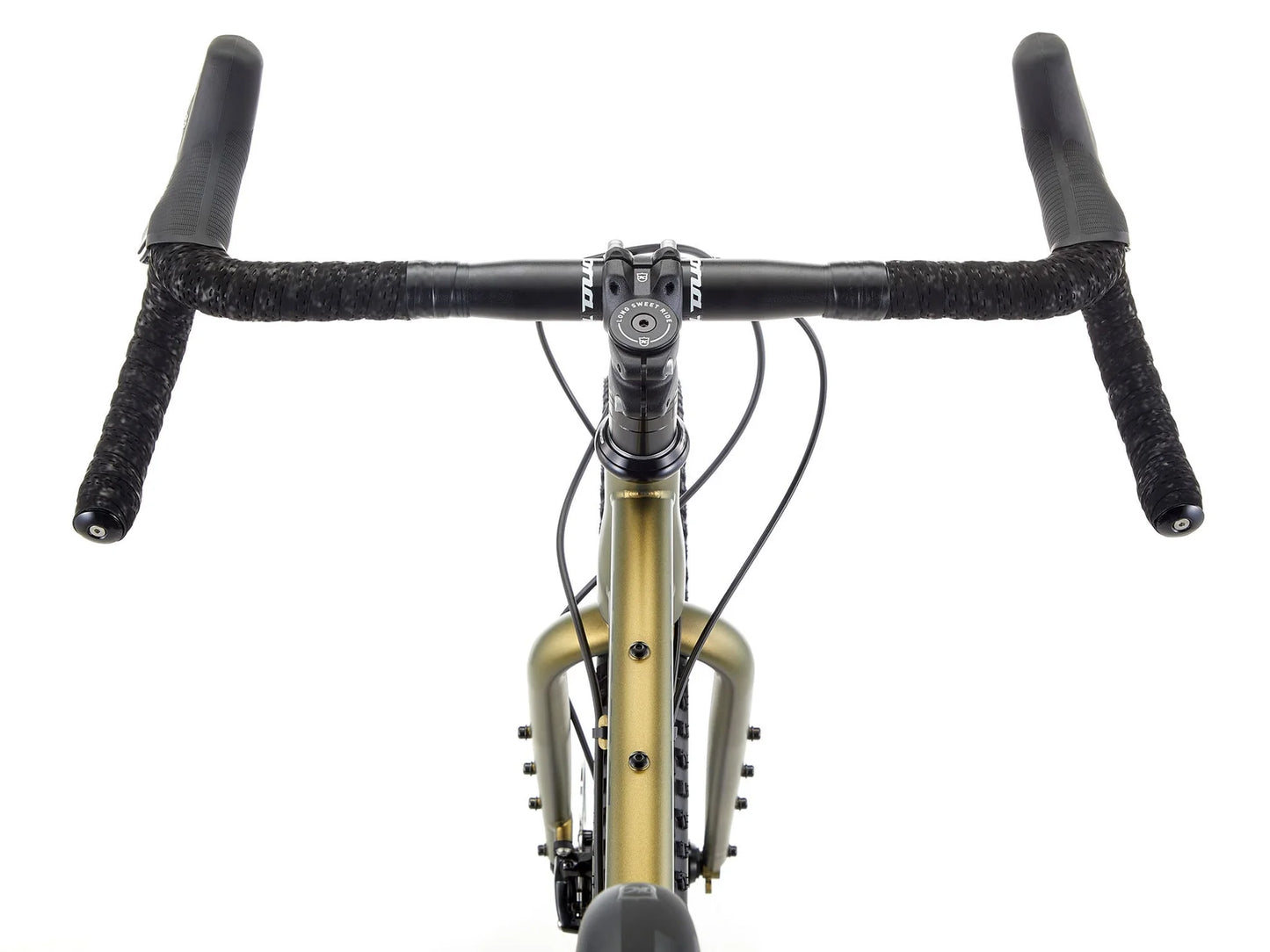 Kona Sutra LTD touring bike with drop handlebars, black frame, and multiple gears, designed for long-distance cycling.